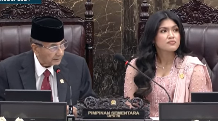 Guntur Sasono dan Larasati Moriska sebagai Pimpinan Sementara MPR RI